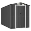 vidaXL haveskur 192x357x223 cm galvaniseret st&aring;l antracitgr&aring;