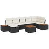 vidaXL Havesofa S&aelig;t 8 stk. Sort polyrattan