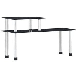 vidaXL k&oslash;kkenreol 45x16x26 cm h&aelig;rdet glas sort