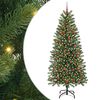 vidaXL Kunstigt juletr&aelig; med 300 LED'er Gr&oslash;n 180 cm PE og PVC