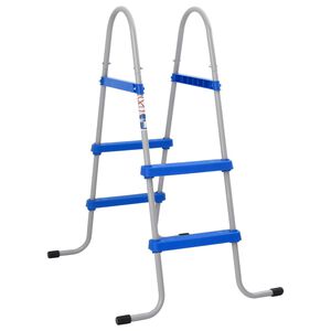 vidaXL poolstige til fritst&aring;ende pool 84 cm st&aring;l og plast