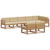 vidaXL Udend&oslash;rs sofagruppe med pude 8 pcs Naturlig og Beige