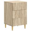 vidaXL Sengebord Sonoma-eg 43 x 39,5 x 66,5 cm Konstrueret tr&aelig;