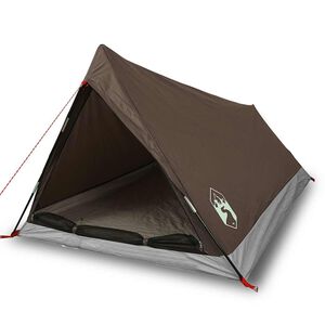 vidaXL 2-personers campingtelt vandt&aelig;t brun