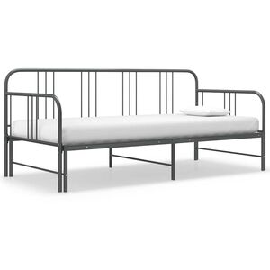 vidaXL sengestel til udtr&aelig;ksseng 90x200 cm metal gr&aring;