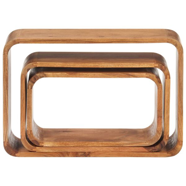 vidaXL sideborde 3 stk. massiv akacietr&aelig; honningfinish