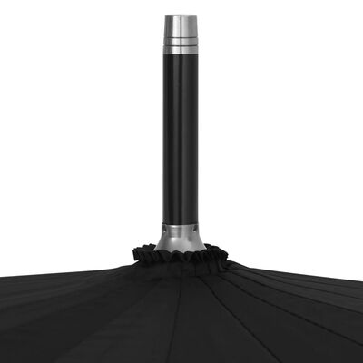 vidaXL paraply 120 cm automatisk åbning sort