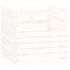 vidaXL kompostbeholder 80x80x78 cm massivt fyrretr&aelig; hvid