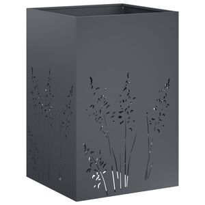vidaXL Have Blomsterkrukke Antracit 50 x 50 x 75 cm Koldvalset st&aring;l