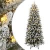 vidaXL kunstigt juletr&aelig; med sne og 150 LED'er 120 cm