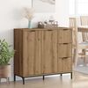 vidaXL Sideboard Artisan Egetr&aelig; 89,5 x 33 x 82 cm Konstrueret tr&aelig;