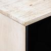 vidaXL Sideboard med d&oslash;r Hvid 80 x 33,5 x 75 cm Massivt mangotr&aelig;