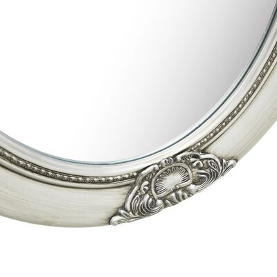 vidaXL vægspejl 50x70 cm barokstil sølvfarvet