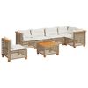 vidaXL sofas&aelig;t til haven 7 dele med hynder polyrattan beige