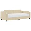 vidaXL daybed med madras 100x200 cm stof cremefarvet