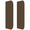 vidaXL sengegavl med kanter 163x16x78/88 cm stof m&oslash;rkebrun