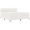 vidaXL Box spring seng Creme og hvid 180 x 200 cm Velourstof
