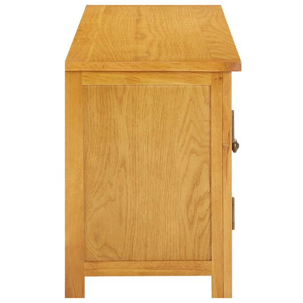 vidaXL tv-skab 120x35x48 cm massivt egetr&aelig;