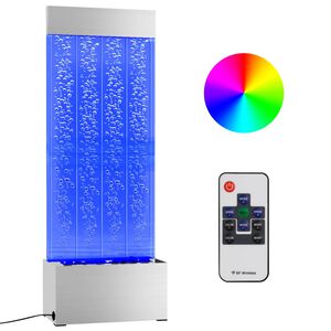 151400 vidaXL bobles&oslash;jle med RGB LED'er 110 cm rustfrit st&aring;l og akryl