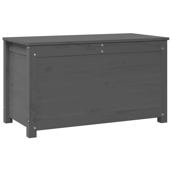 vidaXL opbevaringskasse 80x40x45,5 cm massivt fyrretræ grå