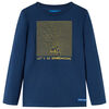 Langærmet T-shirt til børn str. 104 marineblå