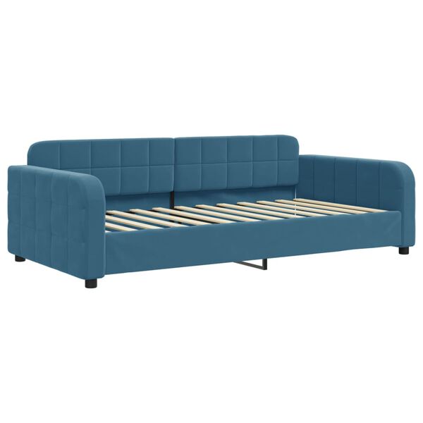 vidaXL daybed med madras 100x200 cm velour blå