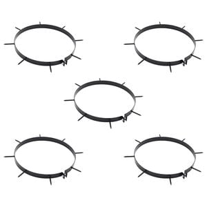 vidaXL Pl&aelig;ne Aerator Klemme med Spidser 5 pcs Sort &Oslash; 300 mm Jern