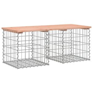 vidaXL haveb&aelig;nk med gabiondesign 103x44x42 cm massivt douglasgran