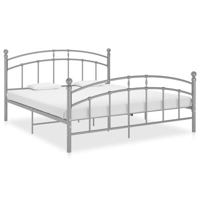 vidaXL sengestel 180x200 cm metal grå