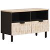 vidaXL TV-skab Hvid Vask Finish 70 x 33 x 46 cm Massivt mangotr&aelig;