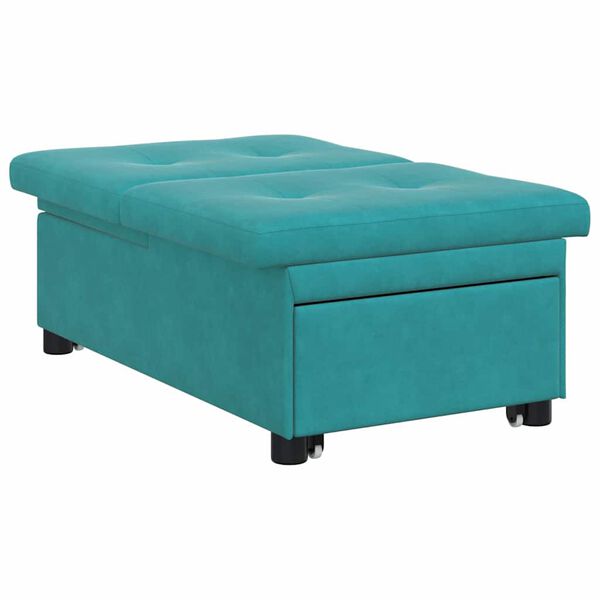 vidaXL Sovesofa Turkis 194 x 67 x 82 cm Fl&oslash;jl