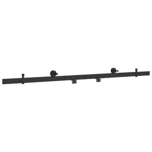vidaXL Skyded&oslash;rsbeslag 152,4 cm St&aring;l Sort
