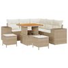vidaXL Havesofa S&aelig;t 8 stk. 7-Antal s&aelig;der Beige og creme polyrattan