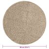 vidaXL gulvt&aelig;ppe ZIZUR beige &Oslash; 90 cm jute-look indend&oslash;rs og udend&oslash;rs