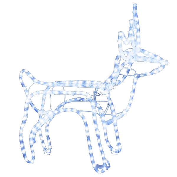 vidaXL rensdyr julefigur 60x30x60 cm koldt hvidt lys