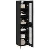 vidaXL Highboard 2 pcs Sort eg Glas