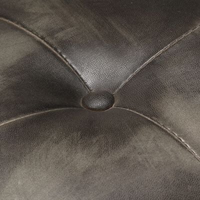 vidaXL spisebordsstole med cantilever 2 stk. ægte læder rustikgrå