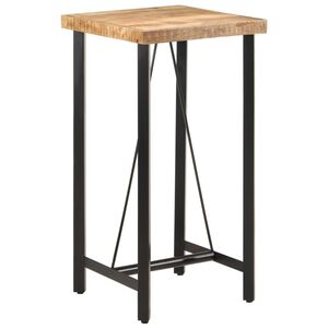 vidaXL barbord 55x55x107 cm massivt mangotr&aelig; og jern