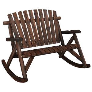 vidaXL 2-personers haveb&aelig;nk med gyngefunktion 123x96x102 cm grantr&aelig;