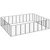 vidaXL 32-panels hundeg&aring;rd 50x100 cm pulverlakeret st&aring;l sort
