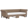 vidaXL daybed med udtræk og madrasser 90x200 cm kunstlæder cappuccino