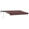 vidaXL Manuel markise-ramme med LED-lys Brun og antracit 2,5 x 2 m