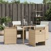 vidaXL havestole 4 stk. med hynder polyrattan beige