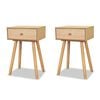 vidaXL sengebord 2 stk. massivt fyrretr&aelig; 40 x 30 x 61 cm brun