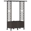 vidaXL H&aelig;vet Bed med Trellis og Tag Brun 124,5 x 40 x 142 cm PP