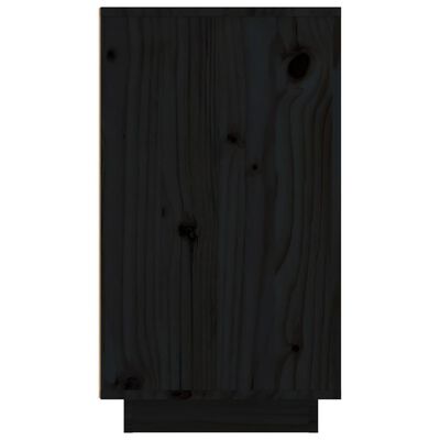 vidaXL Vinskab 23x34x61 cm massivt fyrretræ sort