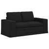 vidaXL Sofa 2 pcs Sort 182 x 80 x 82 cm Stof