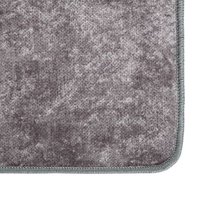 vidaXL gulvtæppe 160x230 cm skridsikkert og vaskbart grå