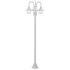 vidaXL havestolpelampe E27 220 cm aluminium 3 lanterner hvid