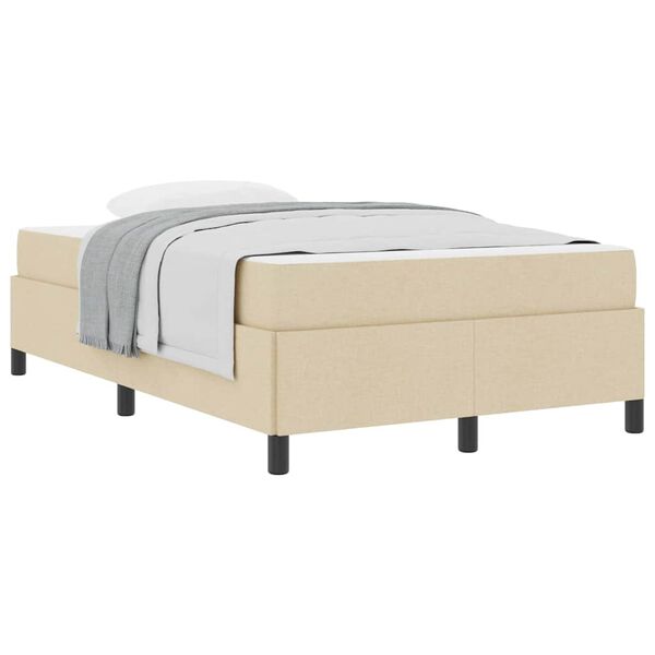 vidaXL Box spring seng Creme og Sort 120 x 190 cm